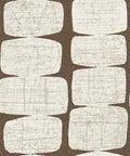 Mid Century Beads Peel And Stick Wallpaper Brown No Mess Easy To Install Repositionable And Removable 20.5 Inch Wide Roll 18 Feet Long Ideal For Accent Walls Diy Makeovers And Quick Room Refresh, showing abstract pattern