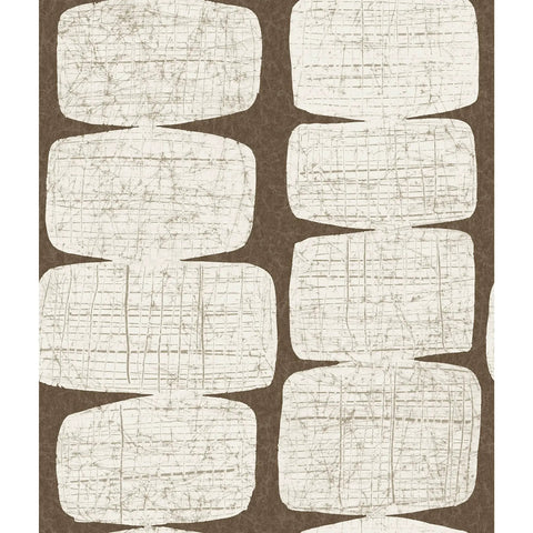 Mid Century Beads Peel And Stick Wallpaper Brown No Mess Easy To Install Repositionable And Removable 20.5 Inch Wide Roll 18 Feet Long Ideal For Accent Walls Diy Makeovers And Quick Room Refresh, showing abstract pattern