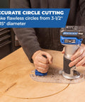 Smooth As Butter Trim Router Base Plate With Dead Nuts Secure Grip for effortless circle cutting on wood.