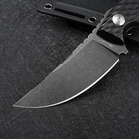 Close-up of Fixed Blade Knife With 14C28N Stainless Steel, Beefy Tactical EDC For Outdoor Camping And Survival, Includes Kydex Sheath