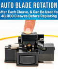 One Step Fiber Optic Cleaver With Auto Rotating Blade For Precise Cleaves And Scrap Collection Top Notch Pro Grade Tool