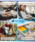 KeepGoing Travel First Aid Kit by Amazon, patterned fabric case, TSA-approved, compact for car, plane, and hiking.