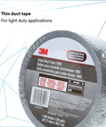 Image of Value Duct Tape 1900 Single Roll, Silver Thin Cloth-Backed Film with High-Tack Synthetic Rubber Adhesive on white background.