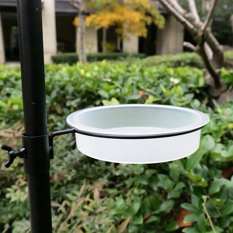 Two Pack Plastic Round Bird Feeder Bowls For Wild Birds Seed Tray And Water Bowl At Feeding Stations Easy To Clean Clear Water Visibility