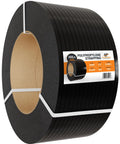 Heavy Duty Polypropylene Strapping Roll Half Inch Wide Three Hundred Pound Breaking Strength Embossed Plastic Banding on a spool