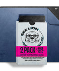See Lion Swipes microfiber cloths, 2-pack, ultrasoft navy/black lens cleaning cloths for glasses and screens.