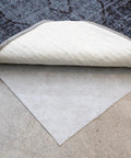 Non Slip Rug Pad 4 By 6 Foot Reversible Gripper For Hardwood Vinyl Tile And Laminate Floors exposed with rug corner lifted