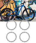 Four Pack 37 Point 2 Millimeter Bicycle Ball Bearing Cage Set With 16 Balls for crank and wheel retainers shown with bicycle