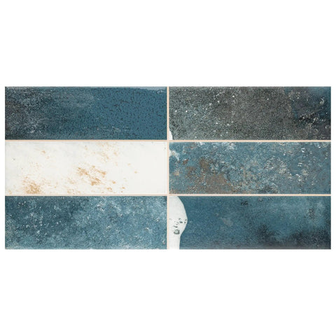 Brick Blue Porcelain Wall Tile For Bathroom Or Kitchen Backsplash Dope Brick Look With Textured Finish Grade 1