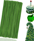 Chenille Stem Pipe Cleaners Bulk Pack About 200 Pieces, 12 Inch Length, 0.24 Inch Diameter, Ideal For DIY Crafts, Festival Decor, Floral Arrangements, Wreath Making, Bendable Twisty Stems For Adults Projects in green