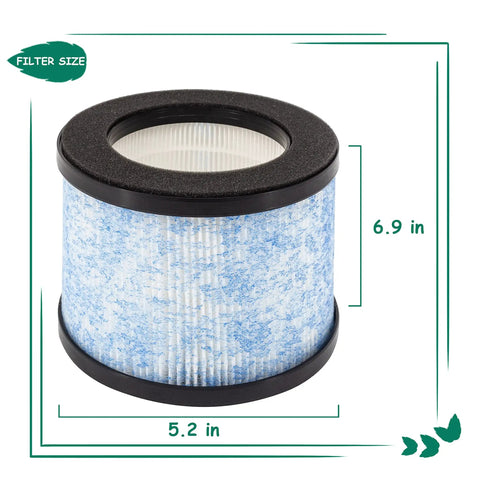 Two Pack C102 MA-04GB Filter Replacement For Miko MA-04GB And C102 IBuki And Okaysou AirMic4S, 3 Stage Filtration