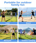 Portable Badminton Set With Anti Sag Net System Pro Grade Regulation Size 20 Foot By 5 Foot Easy Setup Durable Outdoor Net for Lawn, Beach, Backyard, Camping