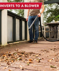 Heavy Hitter Compact Wet Dry Shop Vacuum With 3.2 Gallon Tank And 2.5 Peak Horsepower Suction Converts To Powerful Blower in use.