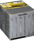 Five Pound Box Of 2.5 Inch 8D Bright Common Nails For Framing And General Woodworking product packaging showing nail types