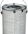 Container of Advanced Synthetic Shellac Primer Sealer White 1 Gallon showing label details and metal handle.