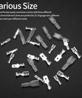 360 Pcs Spade Wire Connectors Kit For Car Audio And Electrical Wiring 2.8mm 4.8mm 6.3mm Quick Splice Crimp Terminals