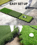 Tri Turf Golf Hitting Mat With Thick EVA Foam Base And Tri Turf Tiles for indoor and outdoor backyard practice setup
