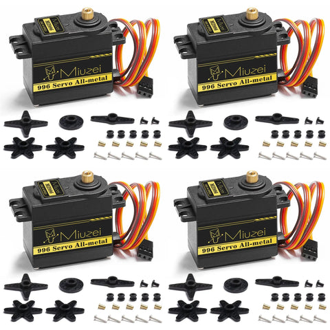 MG996R 55g Metal Gear Torque Digital Servo Motor Bundle For RC Helicopters Cars Boats And Robots Ready To Roll Four Pack
