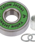 Premium Skateboard Bearings 608 ABEC 11 For Pro Longboards With Jungle Green Washers And Spacers Pack Of 8 For Smooth Spins, Fast Grinds