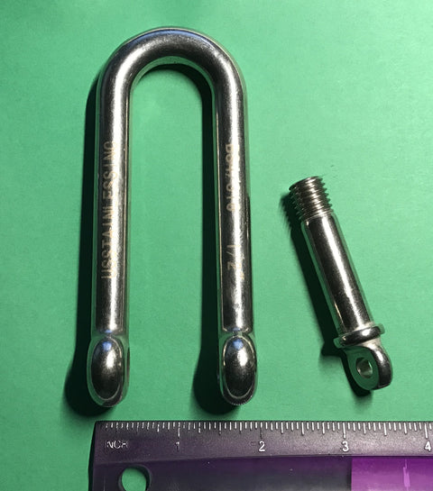 Stainless Steel 316 Long D Shackle 12mm Marine Grade Dee Ready For Heavy Duty Towing And Lifting Corrosion Resistant Smooth Action