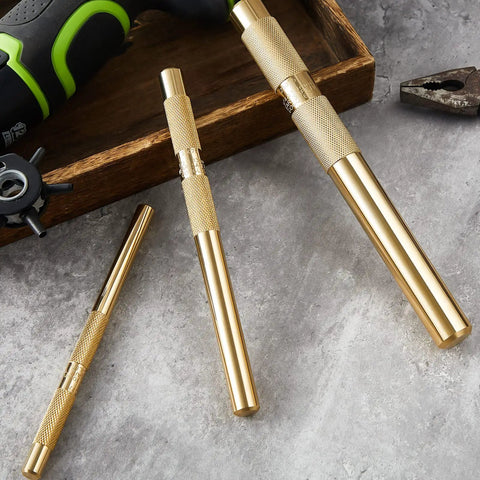 Brass Drift Punch Set, 3 Piece, Three Sizes Three Quarter Inch, One Half Inch, and Three Eighth Inch, Pro Grade For Automotive And Machinery Repair