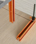 Four Sided Magnetic Layout Scriber With Laser Etched Scale For Straight On Measuring In Woodworking And DIY Carpentry Builds showing precise measurements on wood.
