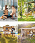 Adjustable Standing Outdoor Misting System For Patio Cooling 2.6 To 3.6 Ft Height Portable Water Mister in various settings