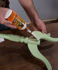 Applying All Purpose Wood Glue For Hardwood And Softwood Projects Water Based Adhesive with Strong Hold on wooden furniture piece