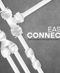 Three Eighths Inch OD LLDPE Water Tubing 25 Feet White Ideal For Reverse Osmosis Systems Deionized Water Setups