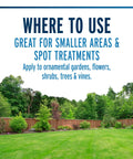 Lush garden with trees and shrubs for Deer And Rabbit Repellent 2 Pack Ready To Use Gallon Rain Resistant Spray.