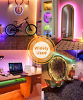 5V USB RGB COB LED Strip Light 4.92ft Color Changing Tape With Bluetooth Control in various creative room settings
