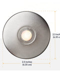 Lighted Doorbell Button In Satin Nickel Finish, Easy Surface Mount, 2.5 Inch Round Metal Housing, Night Visibility For Home