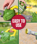 Bubble Leaf Blower Toy For Kids With 24oz Bubble Refill, Battery Operated Outdoor Bubble Machine showing various features