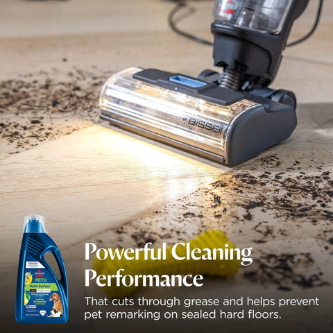 All Surface Pet Cleaner With Citrus For Sealed Floors And Area Rugs, Tackles Tough Messes And Odors Like A Boss, Lemon Eucalyptus Essential Oils, 80 Oz Bottle, Powerful Deep Cleaning For Pet Homes, 80 oz bottle with CrossWave machine