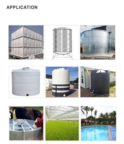 Various tanks and applications using TankBuddy 1 Inch High Flow Valve Pump Buddy For Large Water Discharge with 25mm Float Valve.