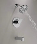 Xander Tub Shower Trim Kit Chrome Finish With Full Body Spray, Massaging Spray, Pause Water Flow, Soft Rubber Touch Clean Spray Face
