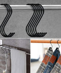 30 Pack Heavy Duty Black S Hooks 3.5 Inch Large S Shaped Metal Hanging Hooks For Kitchen Utensils Pots Pans Towels Bags Jeans