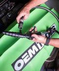 Mechanic using Coolant System Flush Gun Pro Grade With Lever Action Universal Nozzle Lock On Air Hose Latch Radiator And Heater Core Flush Kit