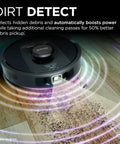PowerDetect Self Empty Robot Vacuum With NeverStuck Tech showing DirtDetect feature on hard floor AV2820S