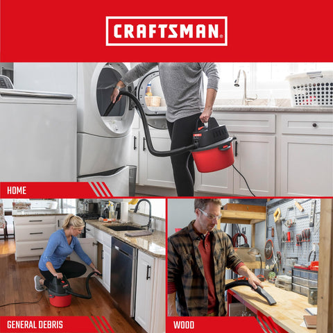 Person using Genuine General Debris Replacement Filter Bags With Retaining Band for 2.5-gallon shop vac in home and workshop