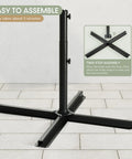Universal Heavy Duty Patio Umbrella Cross Brace Stand For Outdoor Umbrellas, Aluminum Construction, Fits 9ft And 10ft Models