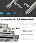 36 Inch Solid Stainless Steel Push Pull Door Handle With Heavy Duty Commercial Grade 304 Standoffs Brushed Finish For Barn Doors And Glass Doors, close-up of satin handle and mounts