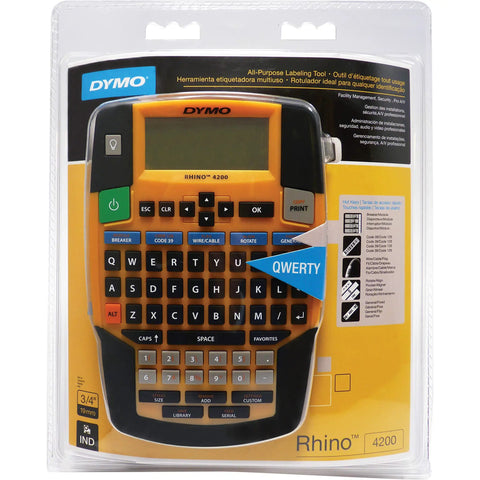 Packaging of Rhino 4200 Industrial Label Maker With Fast Printing One Touch Hot Keys Rugged Build For Tough Job Sites