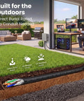Outdoor Cat6 Ethernet Cable 250ft 23AWG Pure Copper FTP Shielded Direct Burial in grass showing internal wires and UV-resistant jacket