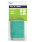Flents Wipe 'N Clear textured lens cloth in teal microfiber for glasses and electronic devices
