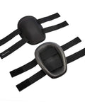 Non Marring Polyester Cap Knee Pads With Cushioned Foam Interior, Heavy Duty Work Gear, Adjustable One Size Fits All, Black, 3 Pack