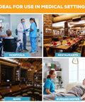 Collage showing WS 90 Indoor Fly Trap used in hospitals, restaurants, bars, and nursing homes.