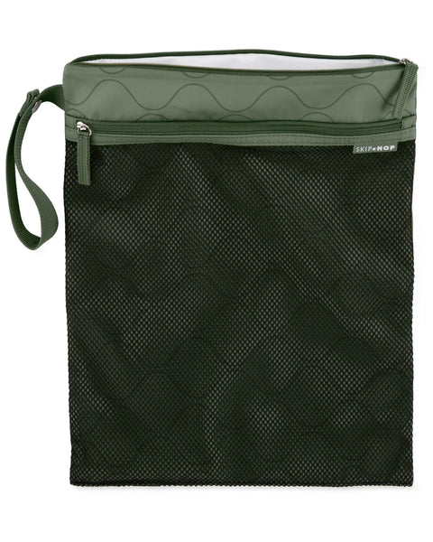 Waterproof Wet Dry Bag With Dual Zippered Compartments And Mesh Pocket For Wet Diapers And Clean Gear Large Grab And Go Baby Organizer