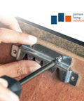 Installing Heavy Duty Sawtooth Picture Hangers Big Pack For Wall Mounting Holds Up To 250 Pounds Includes Ten Hangers