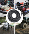 Gas Line Hose Kit With Eight Foot Length Three Sixteenth Inch ID Twin Layer Built Tough Oil Resistant Fuel Hose With Twenty Clamps